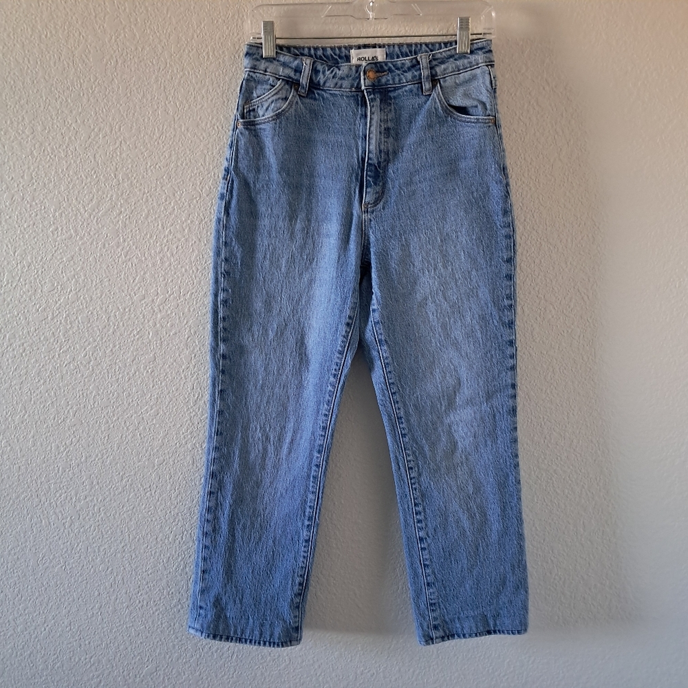 Rolla's High Rise Straight Jeans Blue Size 28 Classic Capsule Casual